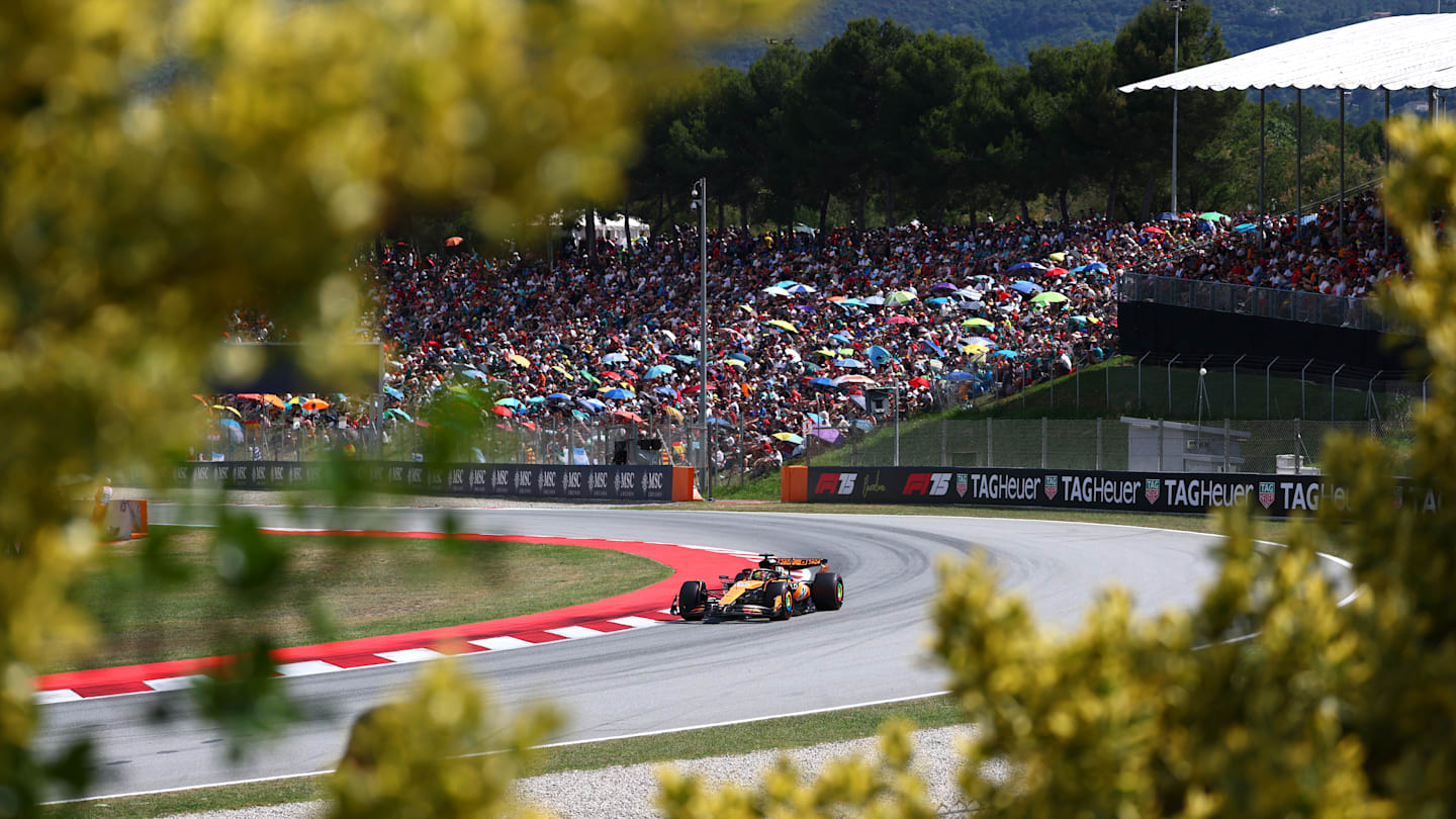 BARCELONA, SPAIN - MAY 31: Lewis Hamilton of Great Britain driving the (44) Scuderia Ferrari SF-25