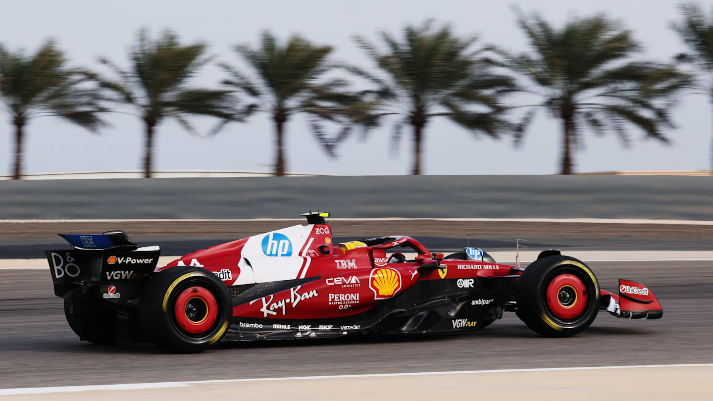 BAHRAIN, BAHRAIN - FEBRUARY 28: Lewis Hamilton of Great Britain driving the (44) Scuderia Ferrari