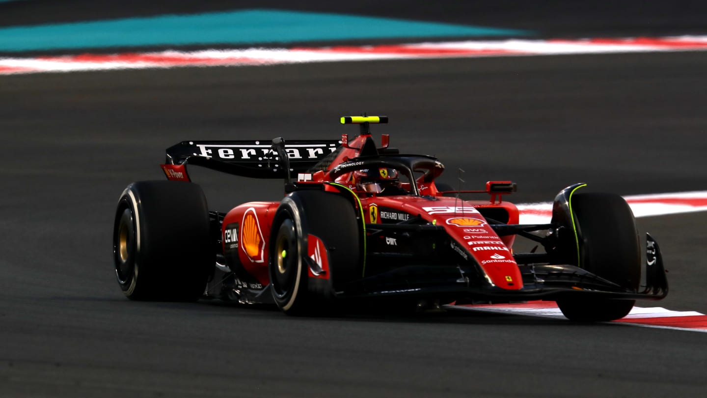 ABU DHABI, UNITED ARAB EMIRATES - NOVEMBER 25: Carlos Sainz of Spain and Ferrari prepares to drive