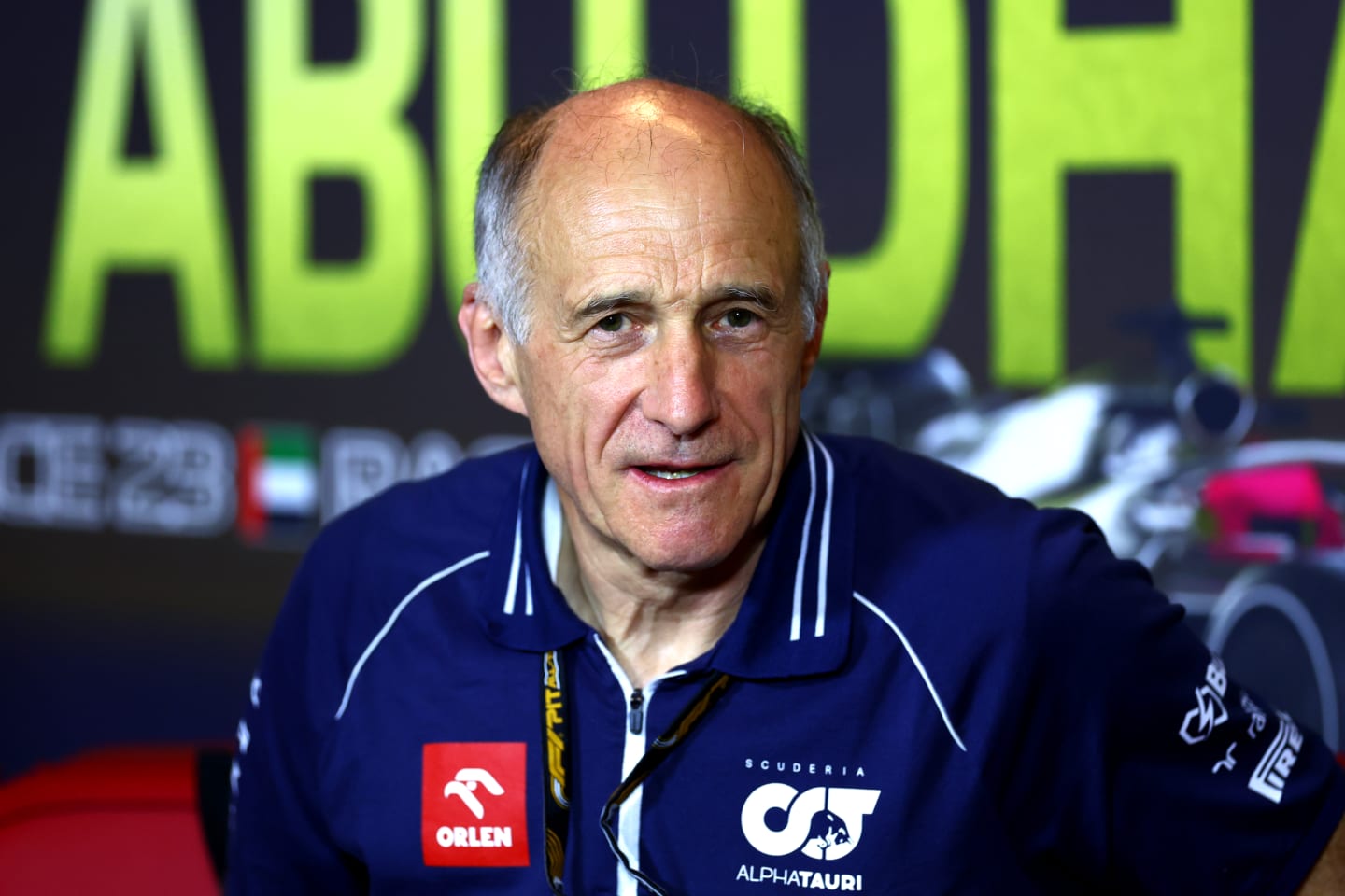 ABU DHABI, UNITED ARAB EMIRATES - NOVEMBER 24: Scuderia AlphaTauri Team Principal Franz Tost attends the Team Principals Press Conference during practice ahead of the F1 Grand Prix of Abu Dhabi at Yas Marina Circuit on November 24, 2023 in Abu Dhabi, United Arab Emirates. (Photo by Dan Istitene/Getty Images)