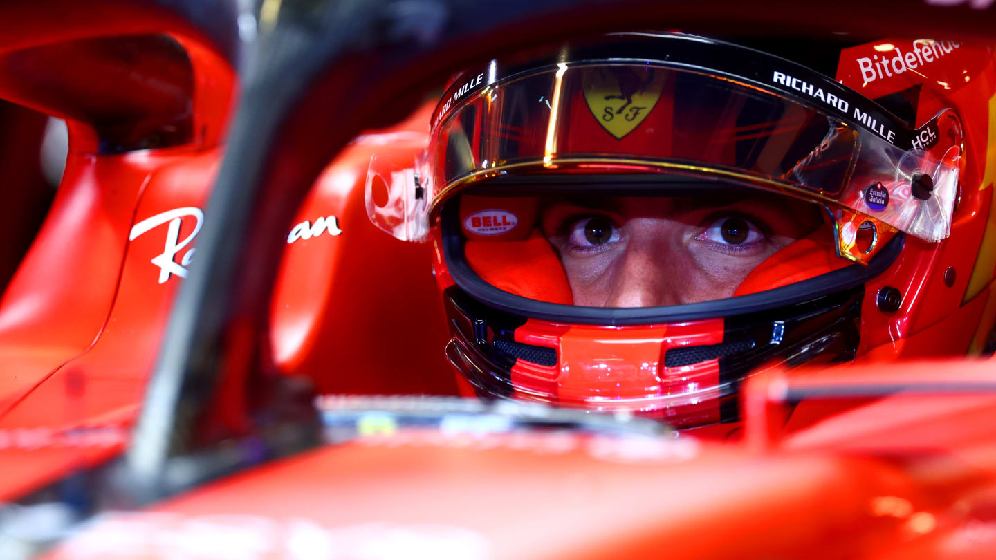 ABU DHABI, UNITED ARAB EMIRATES - NOVEMBER 24: Carlos Sainz of Spain and Ferrari prepares to drive