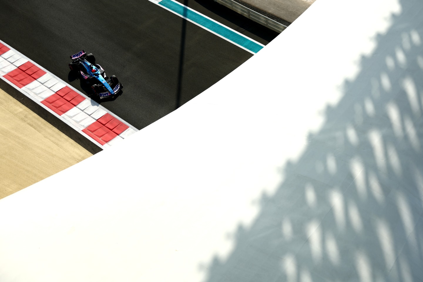 ABU DHABI, UNITED ARAB EMIRATES - NOVEMBER 25: Esteban Ocon of France driving the (31) Alpine F1 A523 Renault on track during final practice ahead of the F1 Grand Prix of Abu Dhabi at Yas Marina Circuit on November 25, 2023 in Abu Dhabi, United Arab Emirates. (Photo by Clive Rose/Getty Images)
