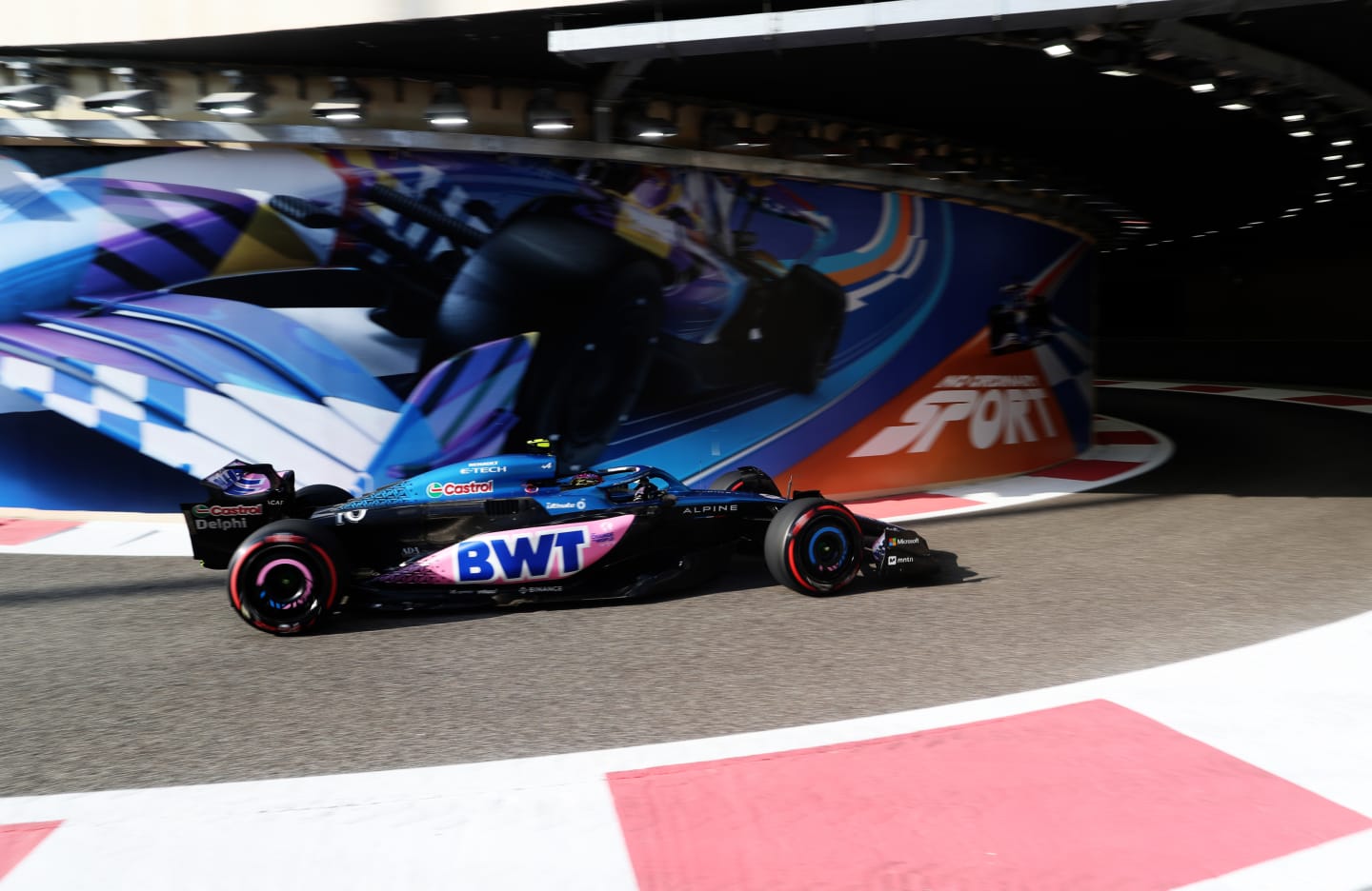 ABU DHABI, UNITED ARAB EMIRATES - NOVEMBER 25: Pierre Gasly of France driving the (10) Alpine F1 A523 Renault in the Pitlane during final practice ahead of the F1 Grand Prix of Abu Dhabi at Yas Marina Circuit on November 25, 2023 in Abu Dhabi, United Arab Emirates. (Photo by Peter Fox/Getty Images)