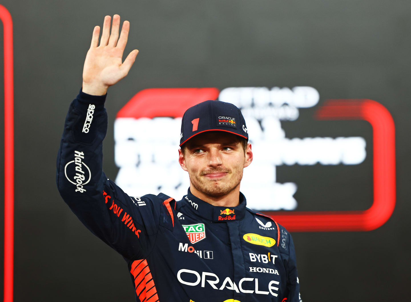 ABU DHABI, UNITED ARAB EMIRATES - NOVEMBER 25: Pole position qualifier Max Verstappen of the