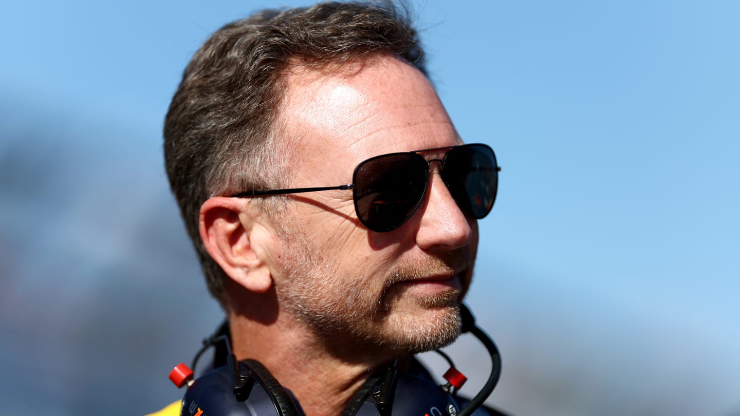 MELBOURNE, AUSTRALIA - APRIL 02: Red Bull Racing Team Principal Christian Horner looks on from the