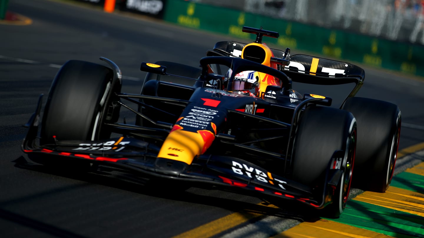 MELBOURNE, AUSTRALIA - APRIL 02: Max Verstappen of the Netherlands driving the (1) Oracle Red Bull