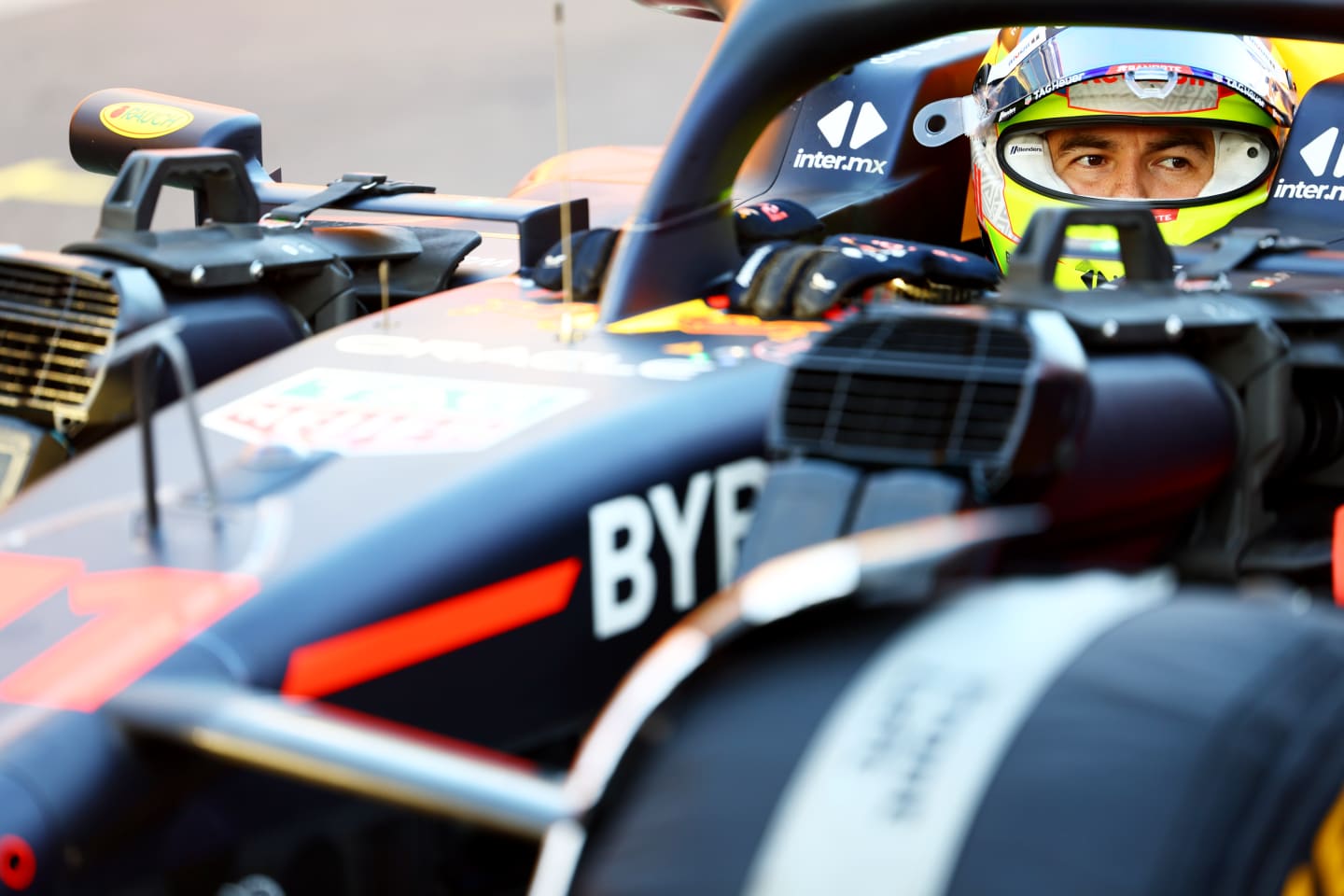 MELBOURNE, AUSTRALIA - APRIL 02: Sergio Perez of Mexico and Oracle Red Bull Racing and the Red Bull