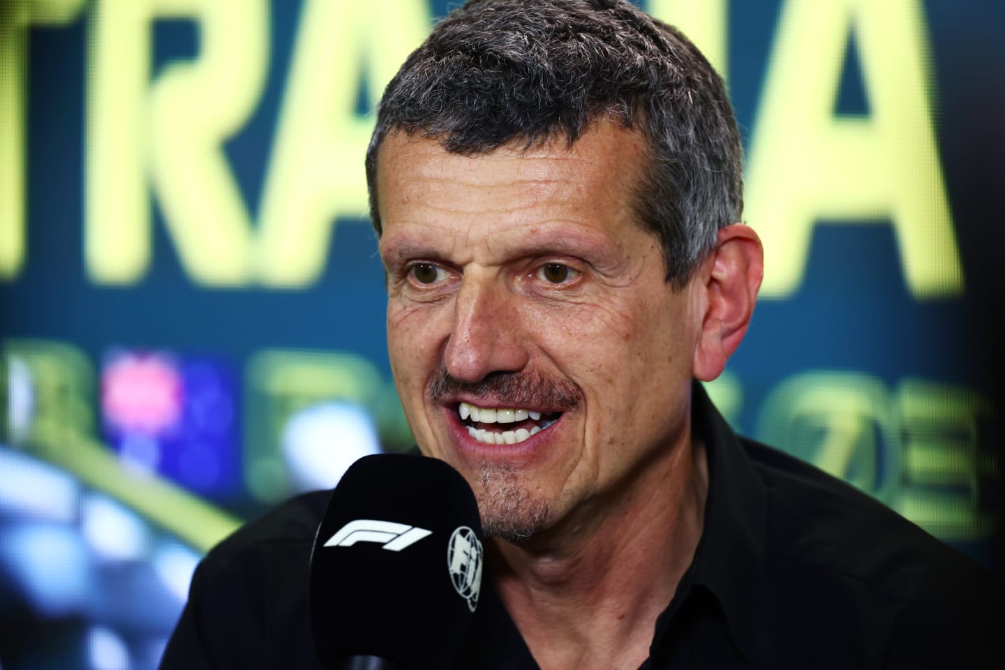 MELBOURNE, AUSTRALIA - MARCH 31: Haas F1 Team Principal Guenther Steiner talks in the Team Principals Press Conference during practice ahead of the F1 Grand Prix of Australia at Albert Park Grand Prix Circuit on March 31, 2023 in Melbourne, Australia. (Photo by Dan Istitene/Getty Images)