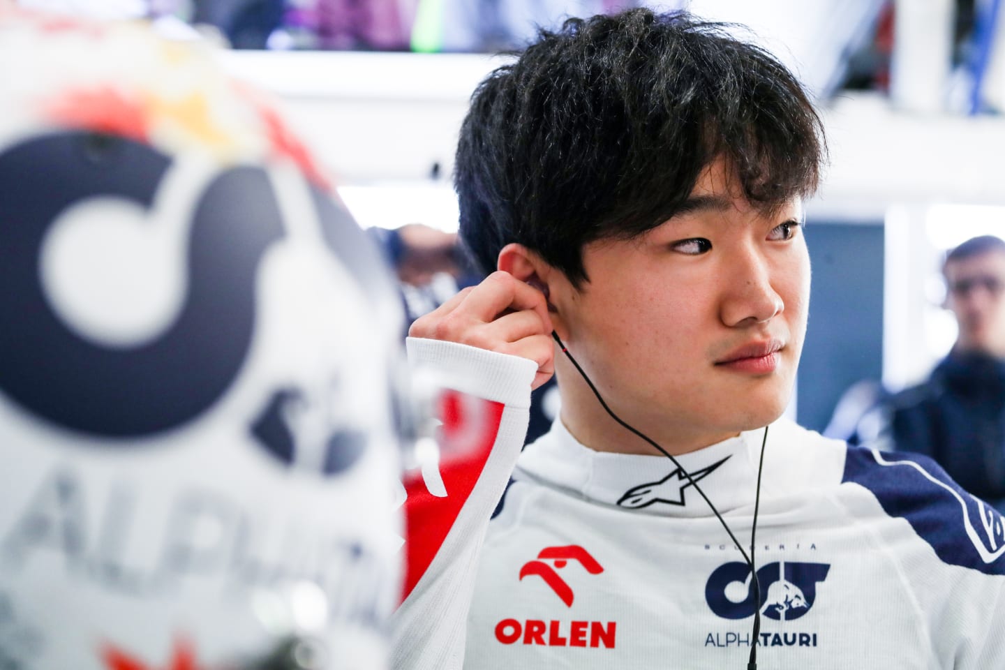 MELBOURNE, AUSTRALIA - APRIL 01: Yuki Tsunoda of Scuderia AlphaTauri and Japan  during qualifying