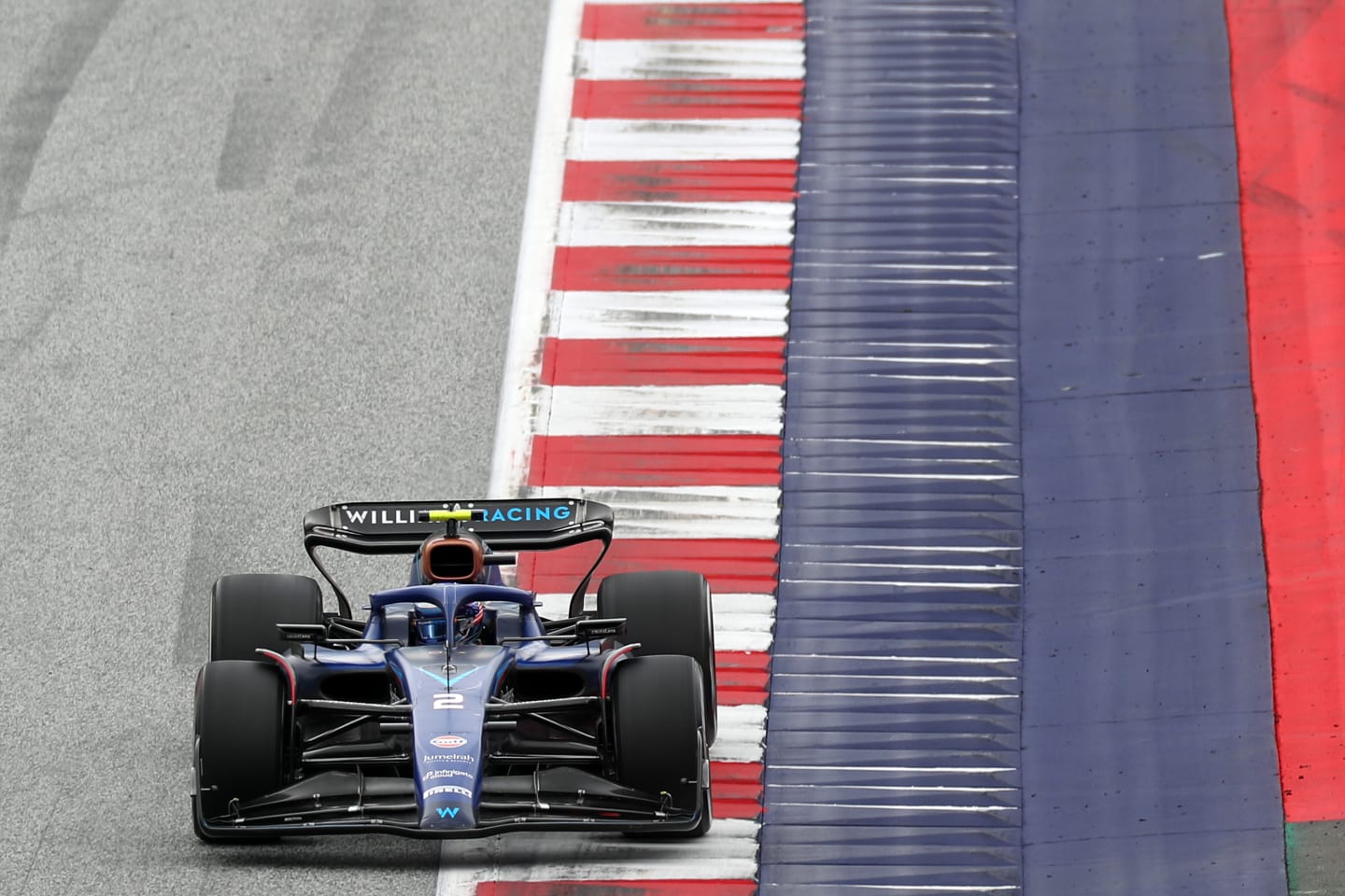 SPIELBERG, AUSTRIA - JULY 02: Logan Sargeant of United States driving the (2) Williams FW45