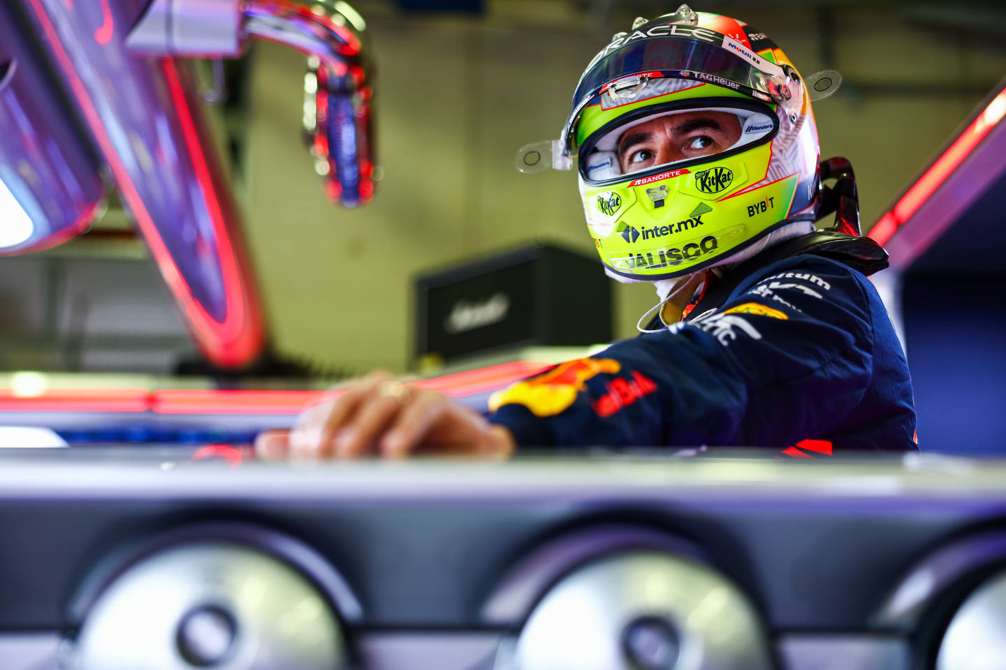 SPIELBERG, AUSTRIA - JUNE 30: Sergio Perez of Mexico and Oracle Red Bull Racing prepares to drive