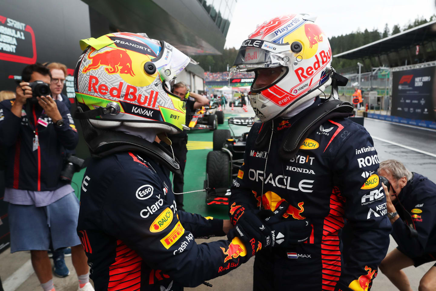 SPIELBERG, AUSTRIA - JULY 01: Sprint winner Max Verstappen of the Netherlands and Oracle Red Bull