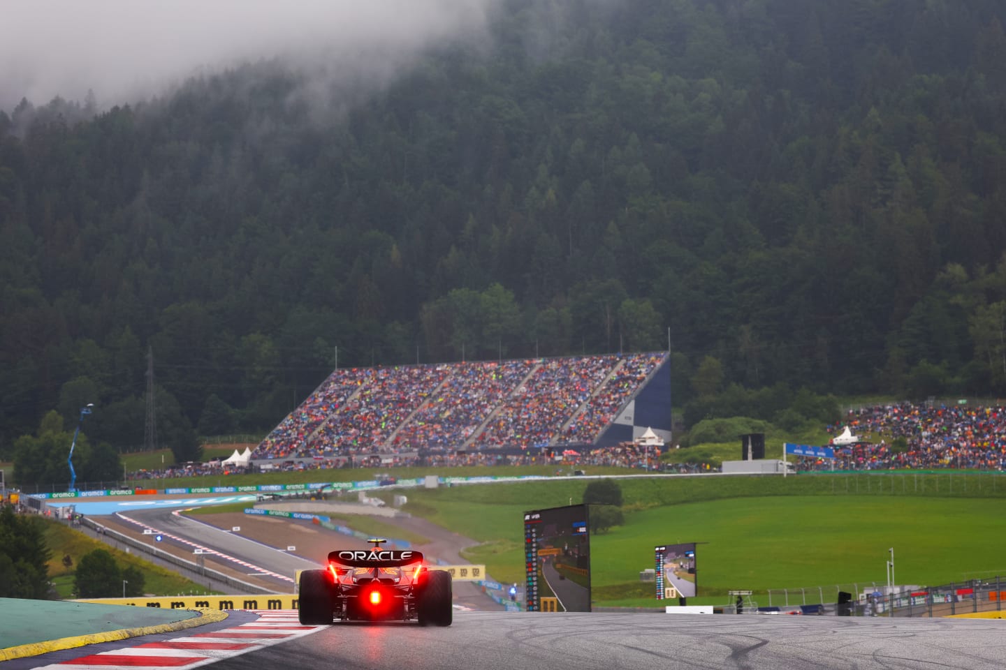SPIELBERG, AUSTRIA - JULY 01: Sergio Perez of Mexico driving the (11) Oracle Red Bull Racing RB19