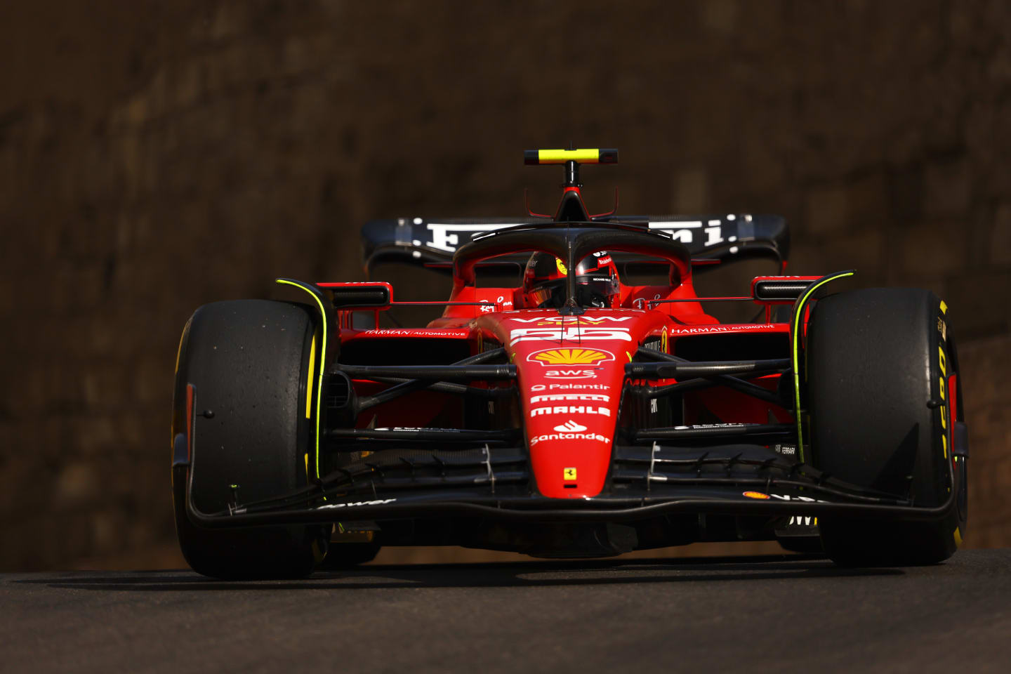 BAKU, AZERBAIJAN - APRIL 30: Carlos Sainz of Spain driving (55) the Ferrari SF-23 on track during