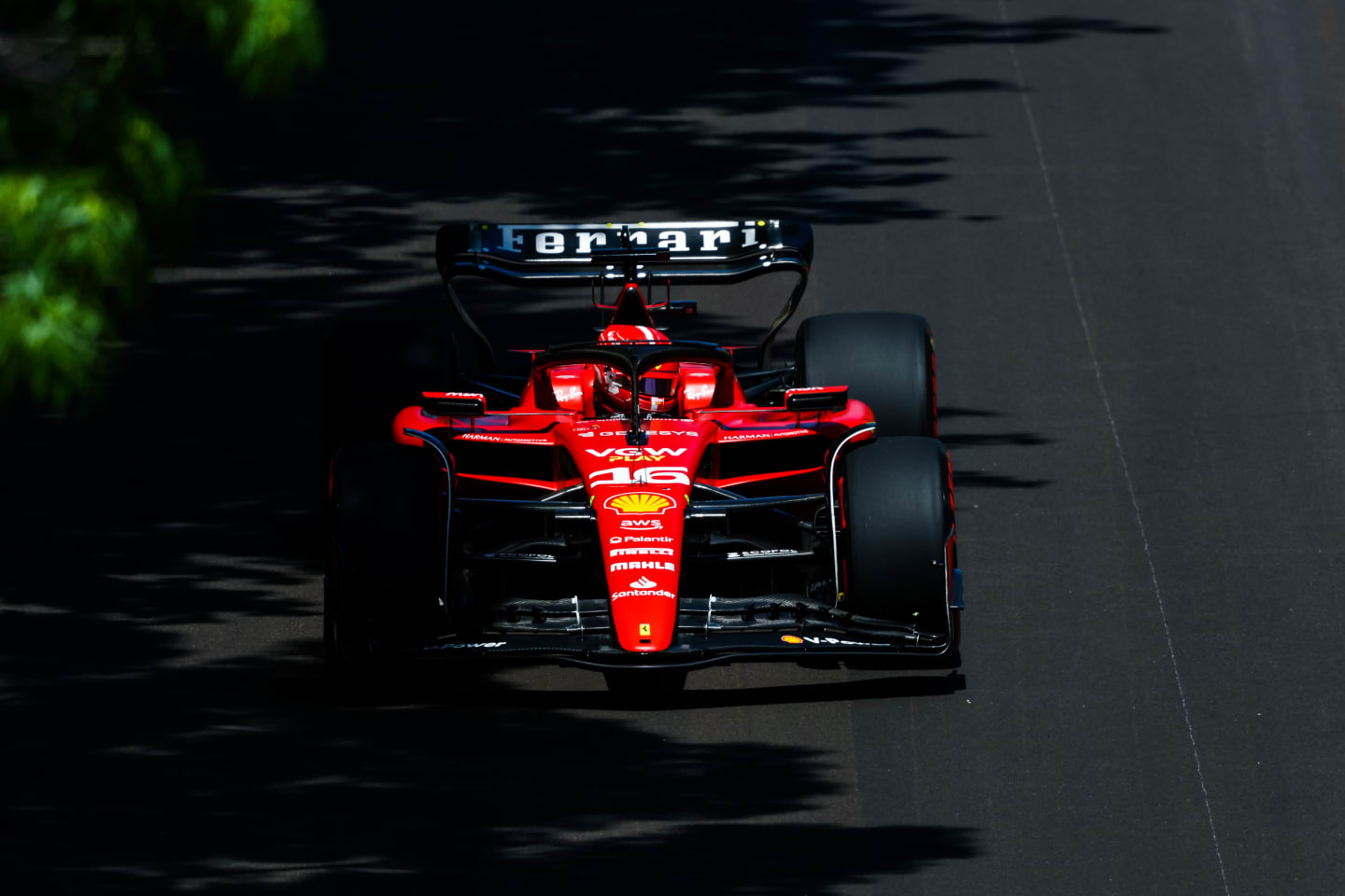 BAKU, AZERBAIJAN - APRIL 29: Charles Leclerc of Monaco driving the (16) Ferrari SF-23 on track