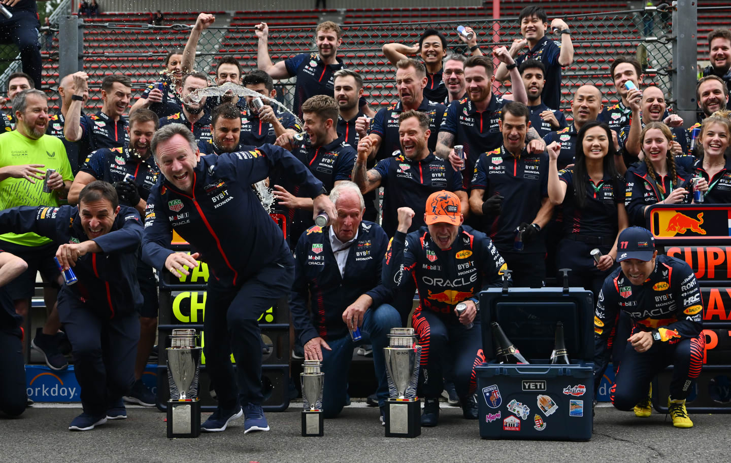 SPA, BELGIUM - JULY 30: Race winner Max Verstappen of the Netherlands and Oracle Red Bull Racing,