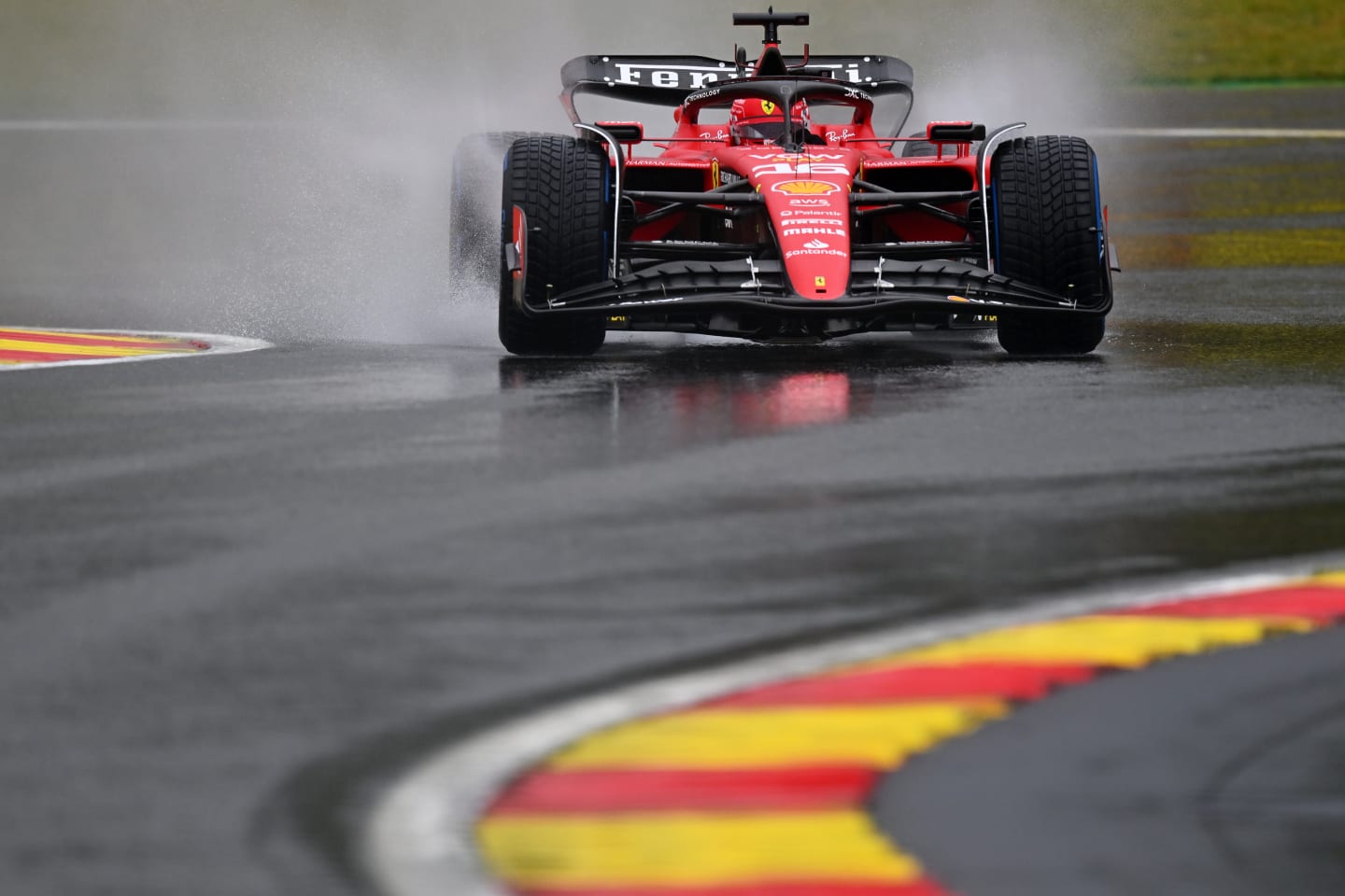 SPA, BELGIUM - JULY 28: Charles Leclerc of Monaco driving the (16) Ferrari SF-23 on track during
