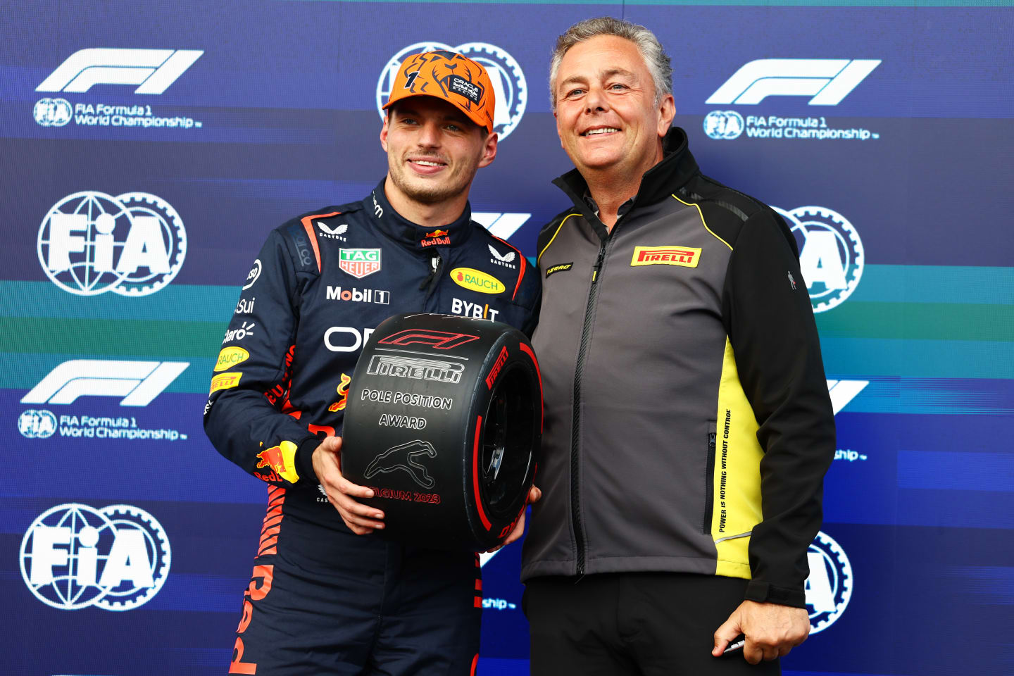 SPA, BELGIUM - JULY 28: Pole position qualifier Max Verstappen of the Netherlands and Oracle Red