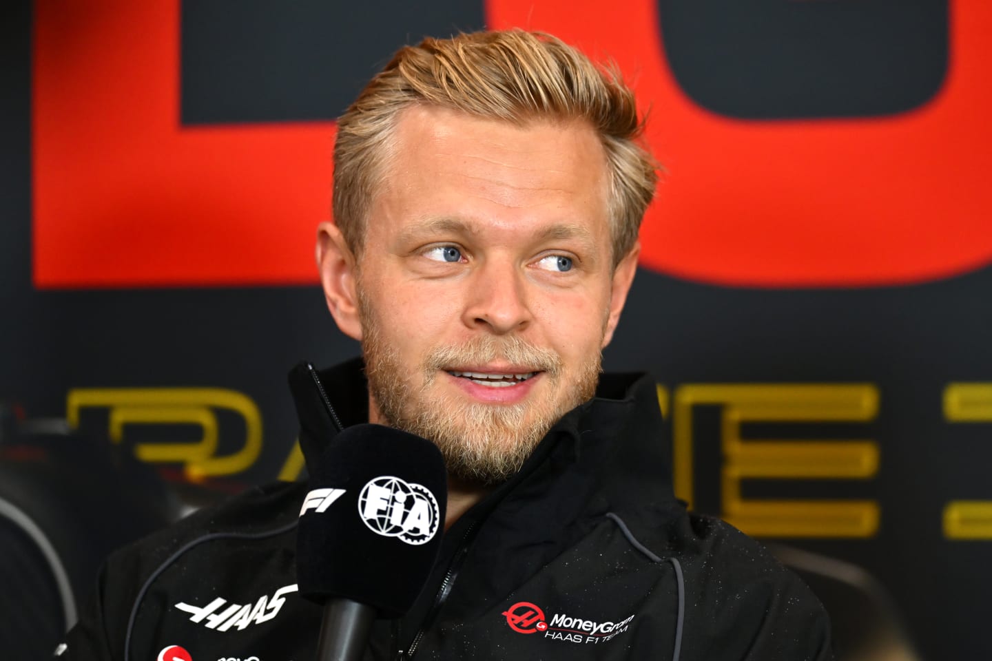 SPA, BELGIUM - JULY 27: Kevin Magnussen of Denmark and Haas F1 attends the Drivers Press Conference during previews ahead of the F1 Grand Prix of Belgium at Circuit de Spa-Francorchamps on July 27, 2023 in Spa, Belgium. (Photo by Dan Mullan/Getty Images)
