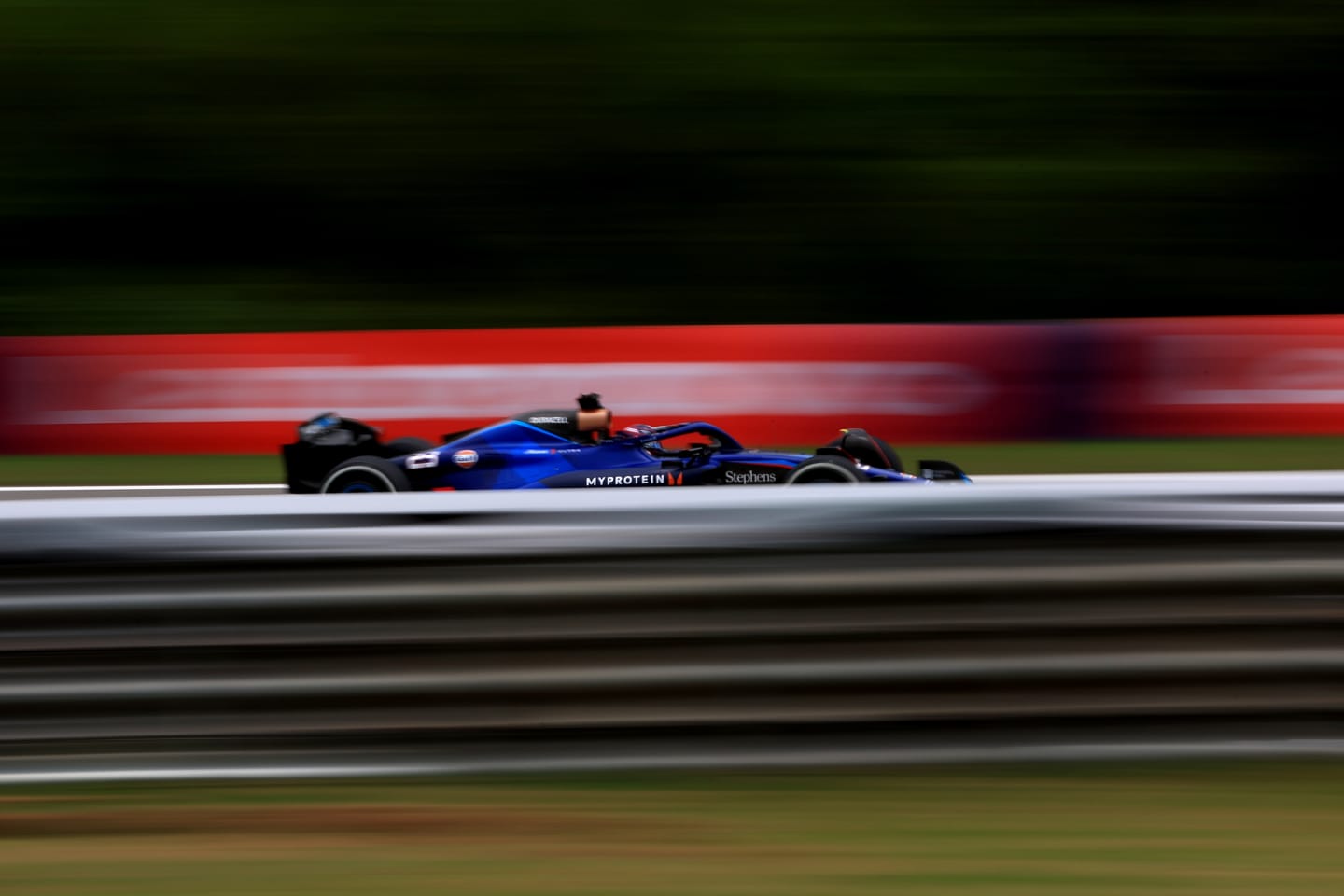 SAO PAULO, BRAZIL - NOVEMBER 03: Alexander Albon of Thailand driving the (23) Williams FW45 Mercedes on track during practice ahead of the F1 Grand Prix of Brazil at Autodromo Jose Carlos Pace on November 03, 2023 in Sao Paulo, Brazil. (Photo by Buda Mendes/Getty Images)