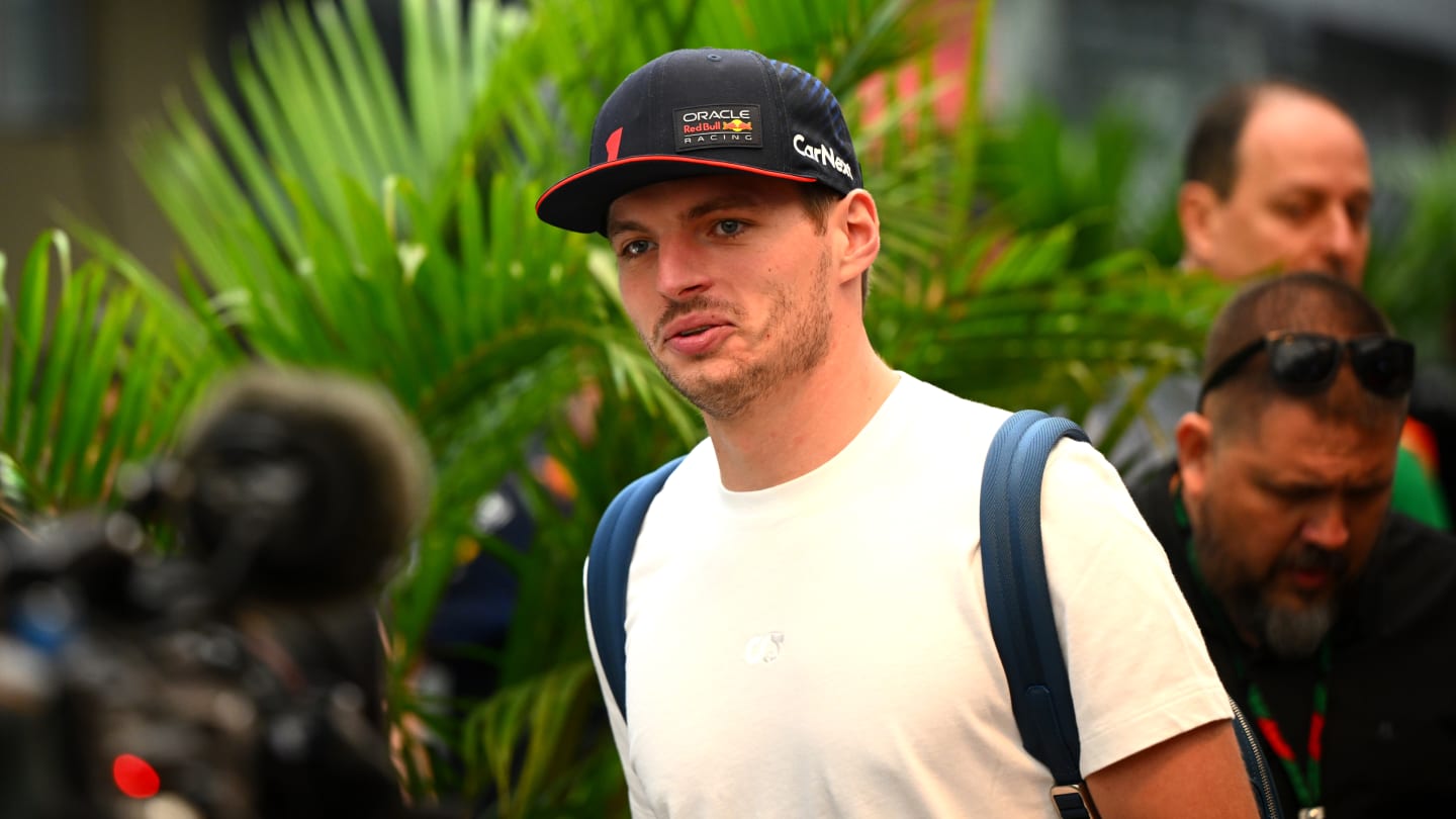 SAO PAULO, BRAZIL - NOVEMBER 02: Max Verstappen of the Netherlands and Oracle Red Bull Racing looks