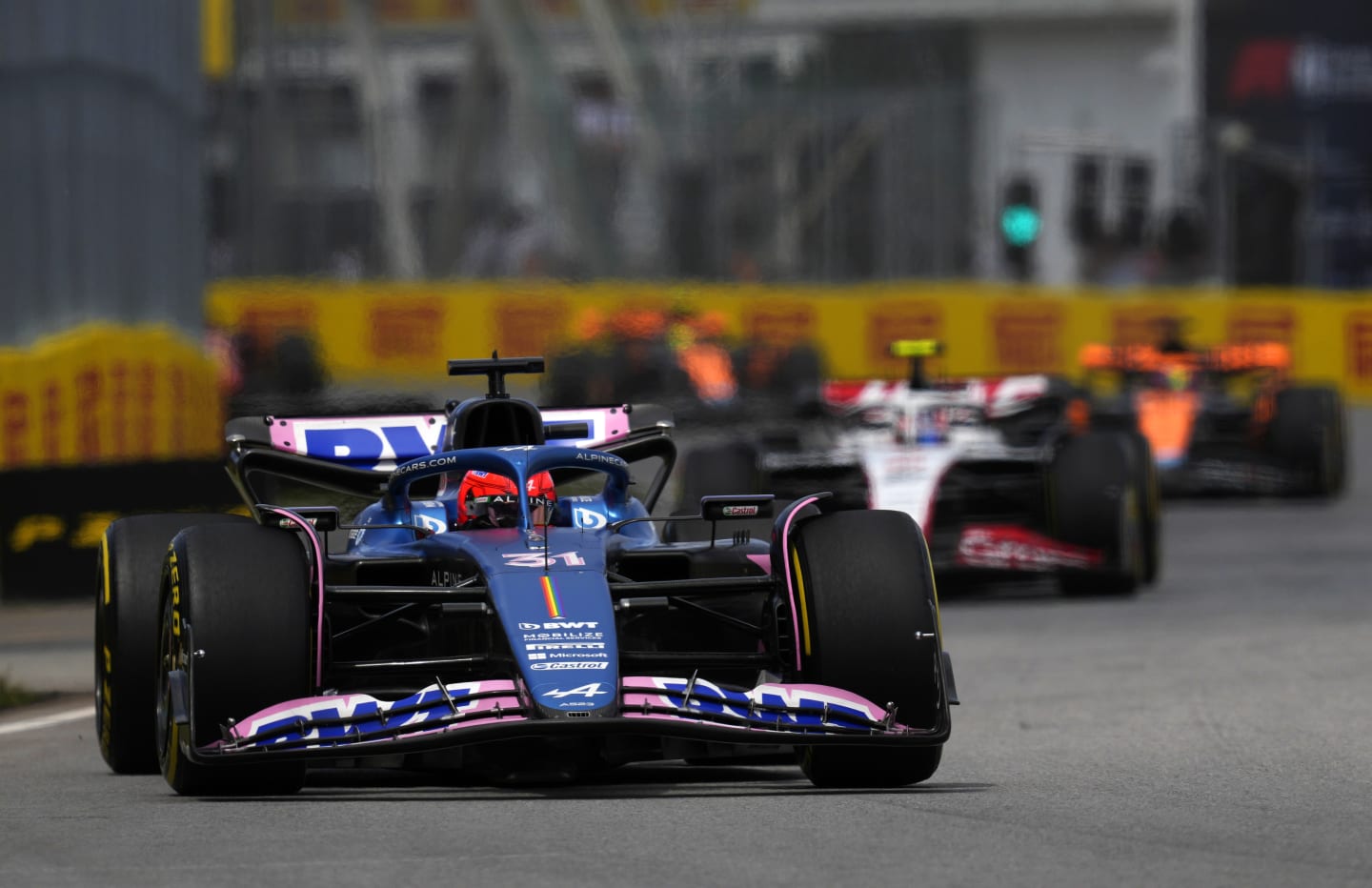 MONTREAL, QUEBEC - JUNE 18: Esteban Ocon of France driving the (31) Alpine F1 A523 Renault on track during the F1 Grand Prix of Canada at Circuit Gilles Villeneuve on June 18, 2023 in Montreal, Quebec. (Photo by Rudy Carezzevoli/Getty Images)