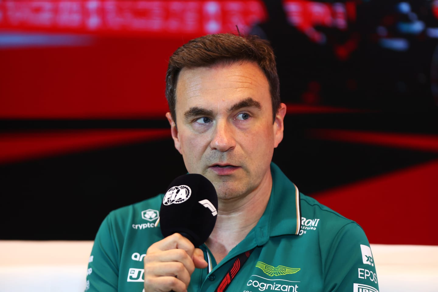 MONTREAL, QUEBEC - JUNE 16: Dan Fallows, Technical Director of Aston Martin F1 attends the Team Principals Press Conference during practice ahead of the F1 Grand Prix of Canada at Circuit Gilles Villeneuve on June 16, 2023 in Montreal, Quebec. (Photo by Dan Istitene/Getty Images)