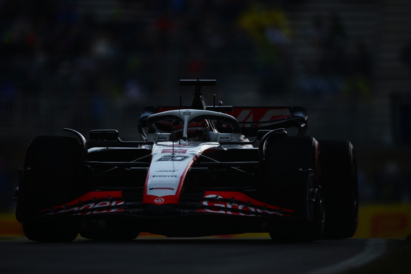 MONTREAL, QUEBEC - JUNE 16: Kevin Magnussen of Denmark driving the (20) Haas F1 VF-23 Ferrari on track during practice ahead of the F1 Grand Prix of Canada at Circuit Gilles Villeneuve on June 16, 2023 in Montreal, Quebec. (Photo by Clive Mason/Getty Images)