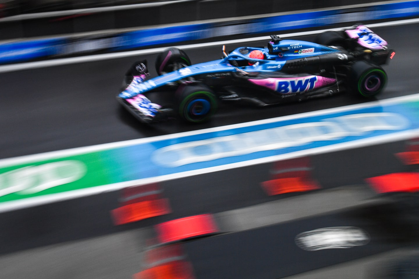 MONTREAL, QUEBEC - JUNE 17: Esteban Ocon of France driving the (31) Alpine F1 A523 Renault in the Pitlane during final practice ahead of the F1 Grand Prix of Canada at Circuit Gilles Villeneuve on June 17, 2023 in Montreal, Quebec. (Photo by Minas Panagiotakis/Getty Images)
