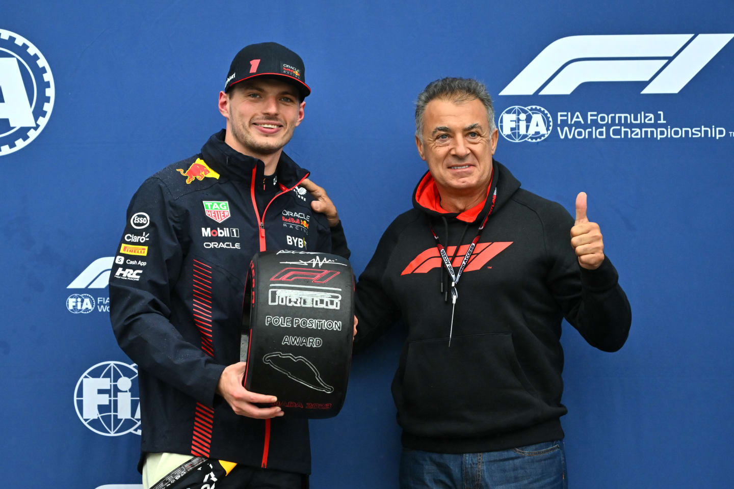 MONTREAL, QUEBEC - JUNE 17: Pole position qualifier Max Verstappen of the Netherlands and Oracle