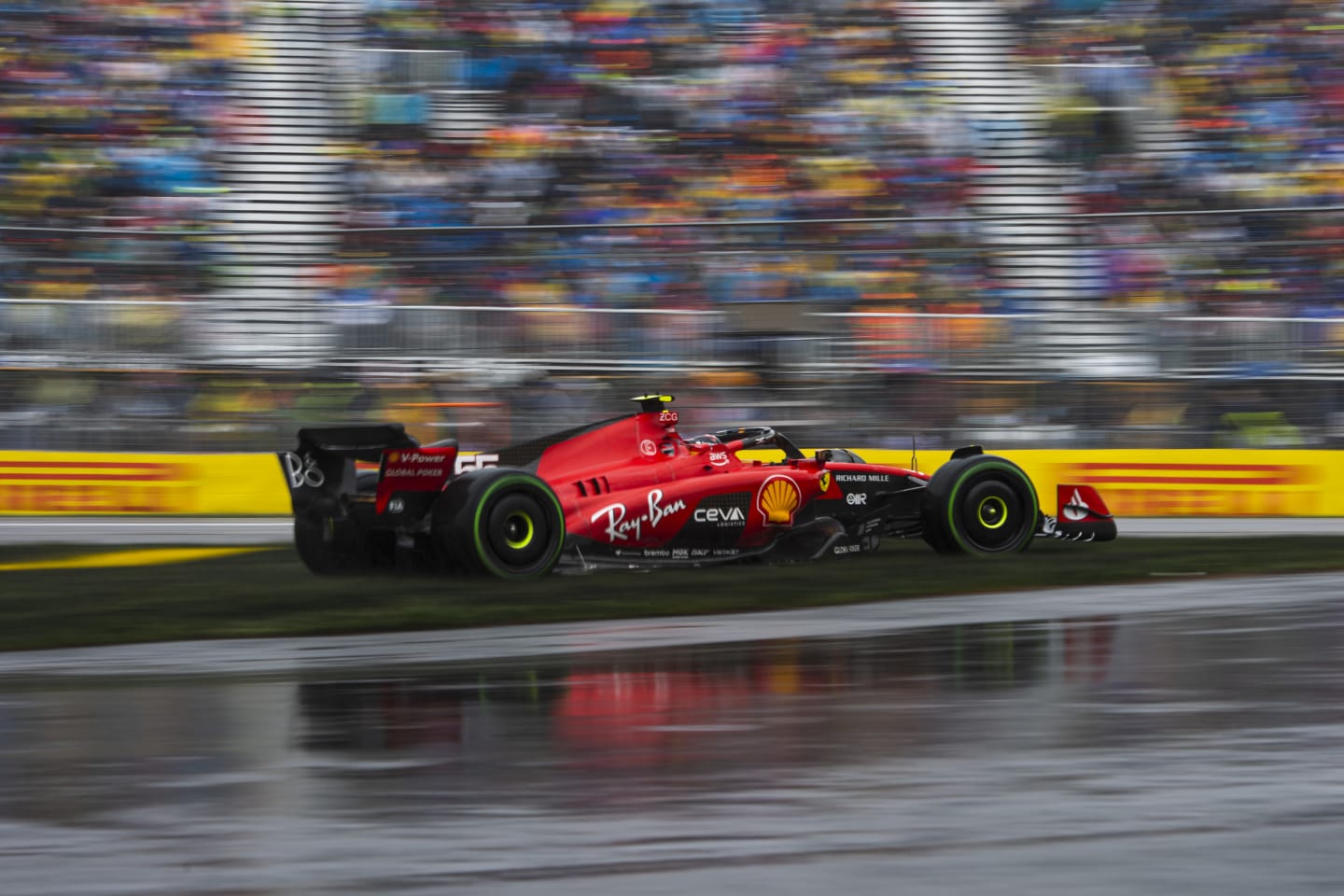 MONTREAL, QUEBEC - JUNE 17: Carlos Sainz of Spain driving (55) the Ferrari SF-23 on track during