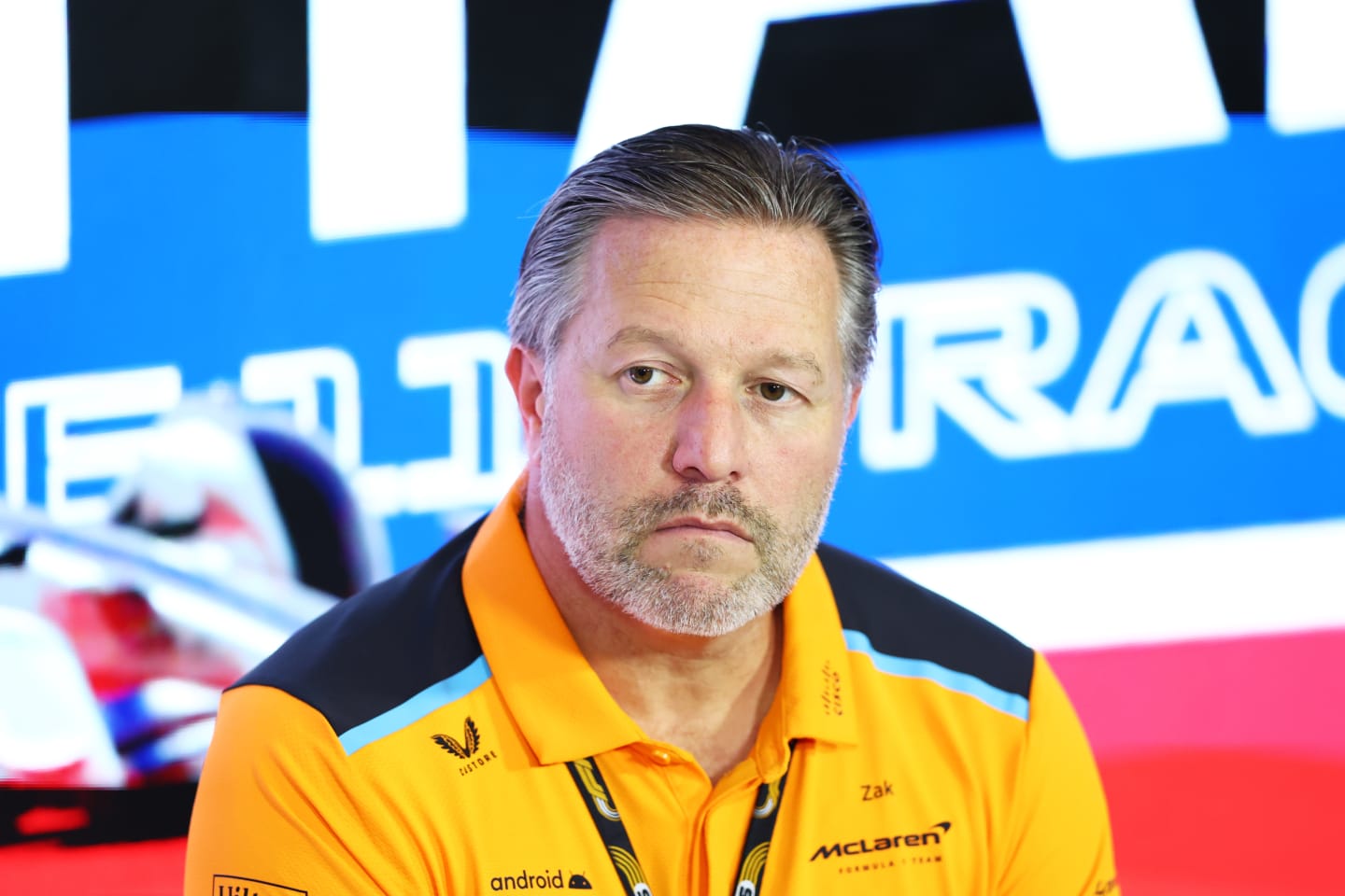 NORTHAMPTON, ENGLAND - JULY 07: McLaren Chief Executive Officer Zak Brown attends the Team
