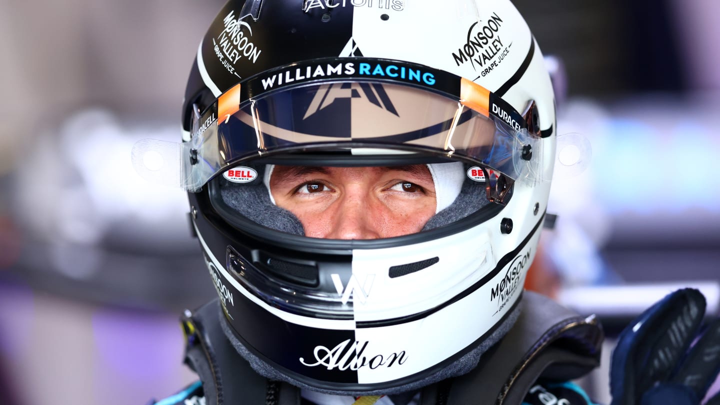 NORTHAMPTON, ENGLAND - JULY 08: Alexander Albon of Thailand and Williams prepares to drive in the