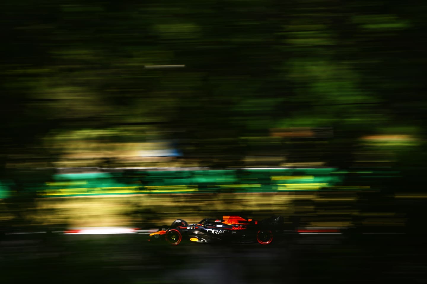 BUDAPEST, HUNGARY - JULY 21: Max Verstappen of the Netherlands driving the (1) Oracle Red Bull