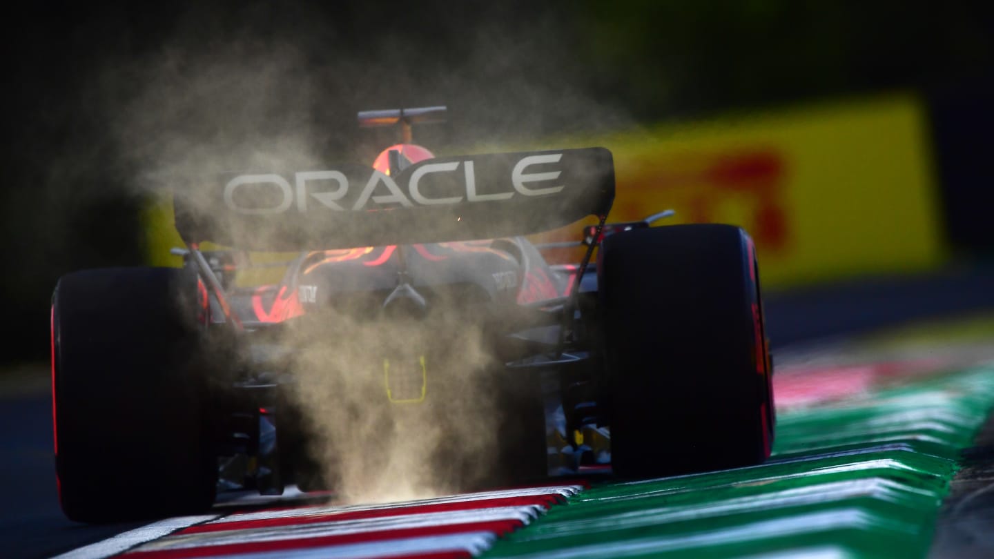 BUDAPEST, HUNGARY - JULY 21: Max Verstappen of the Netherlands driving the (1) Oracle Red Bull Racing RB19 on track during practice ahead of the F1 Grand Prix of Hungary at Hungaroring on July 21, 2023 in Budapest, Hungary. (Photo by Mario Renzi - Formula 1/Formula 1 via Getty Images)