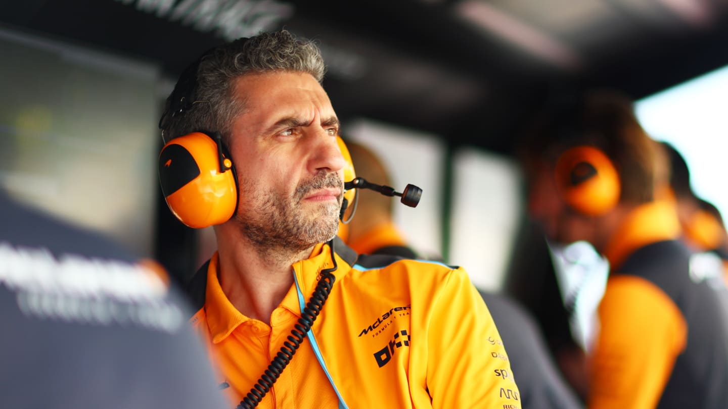 BUDAPEST, HUNGARY - JULY 22: McLaren Team Principal Andrea Stella looks on from the pitwall during