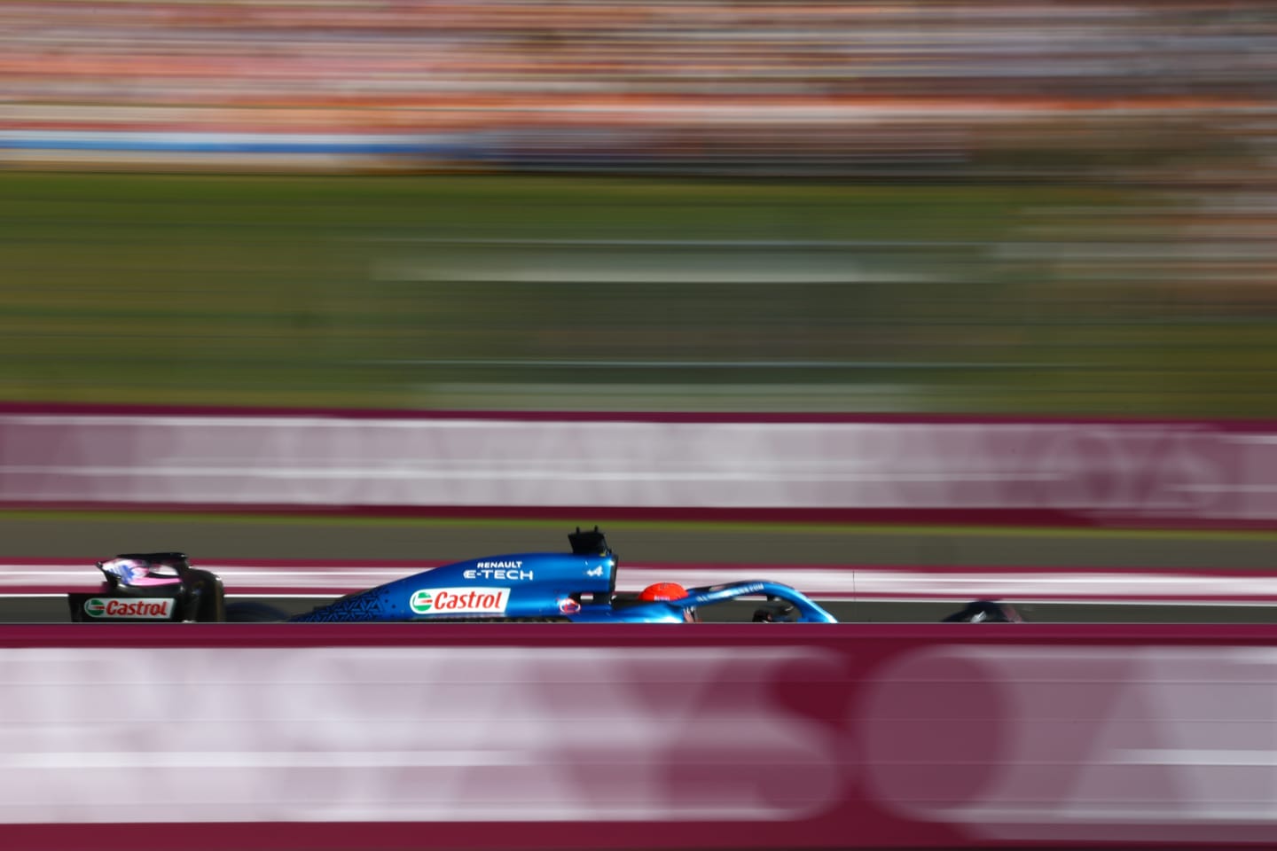 BUDAPEST, HUNGARY - JULY 22: Esteban Ocon of France driving the (31) Alpine F1 A523 Renault on track during qualifying ahead of the F1 Grand Prix of Hungary at Hungaroring on July 22, 2023 in Budapest, Hungary. (Photo by Mark Thompson/Getty Images)