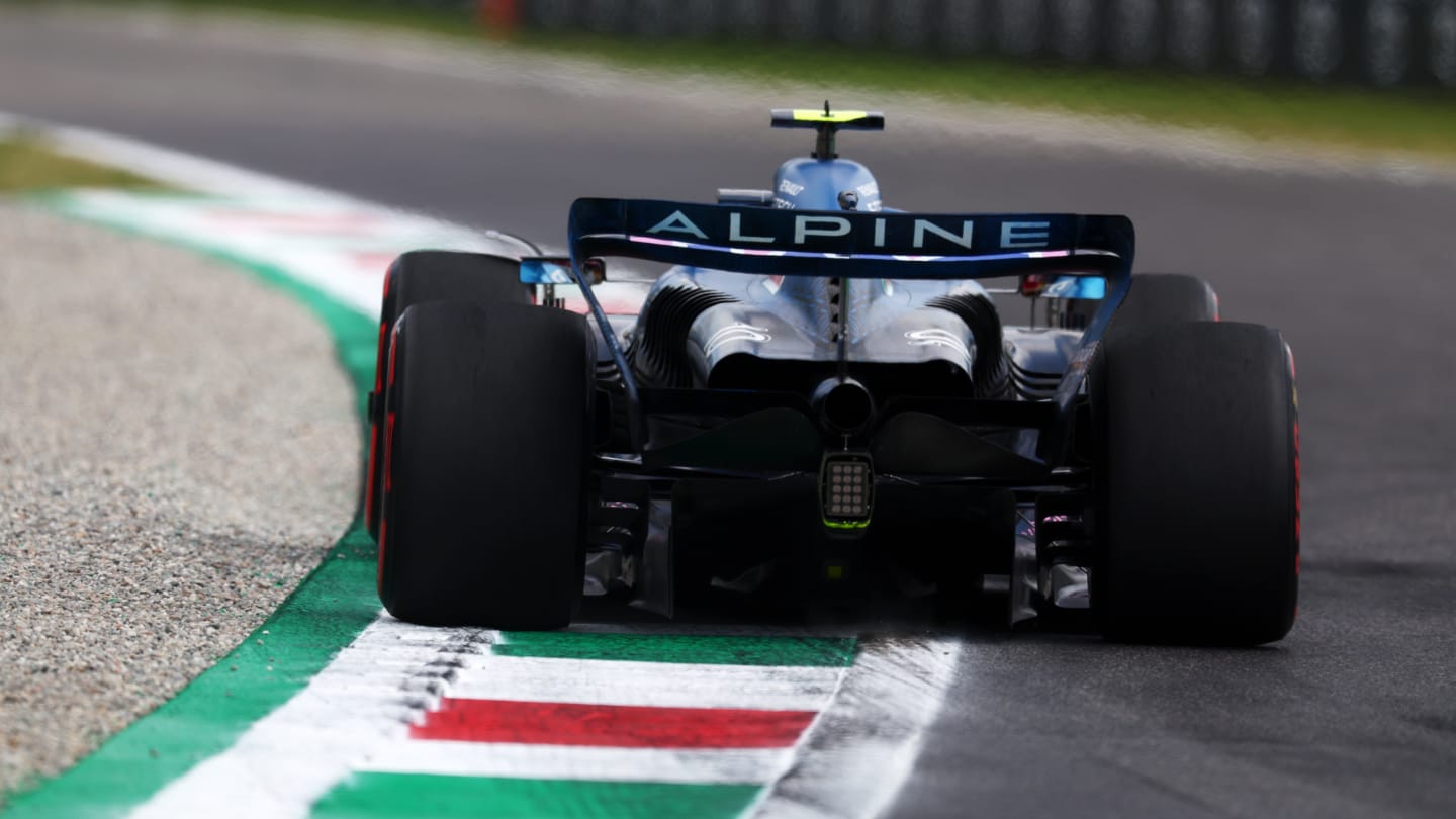 MONZA, ITALY - SEPTEMBER 01: Pierre Gasly of France driving the (10) Alpine F1 A523 Renault on track during practice ahead of the F1 Grand Prix of Italy at Autodromo Nazionale Monza on September 01, 2023 in Monza, Italy. (Photo by Bryn Lennon - Formula 1/Formula 1 via Getty Images)
