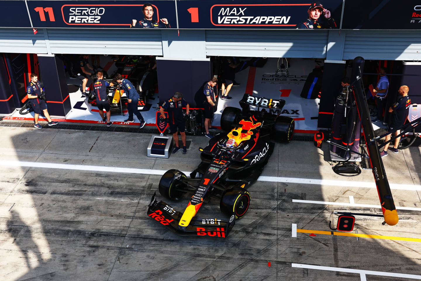 MONZA, ITALY - SEPTEMBER 02: Max Verstappen of the Netherlands driving the (1) Oracle Red Bull