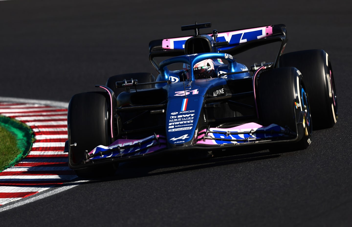 SUZUKA, JAPAN - SEPTEMBER 24: Esteban Ocon of France driving the (31) Alpine F1 A523 Renault on