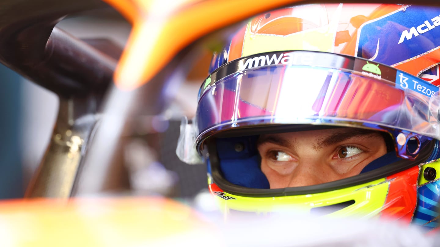 SUZUKA, JAPAN - SEPTEMBER 22: Oscar Piastri of Australia and McLaren prepares to drive in the