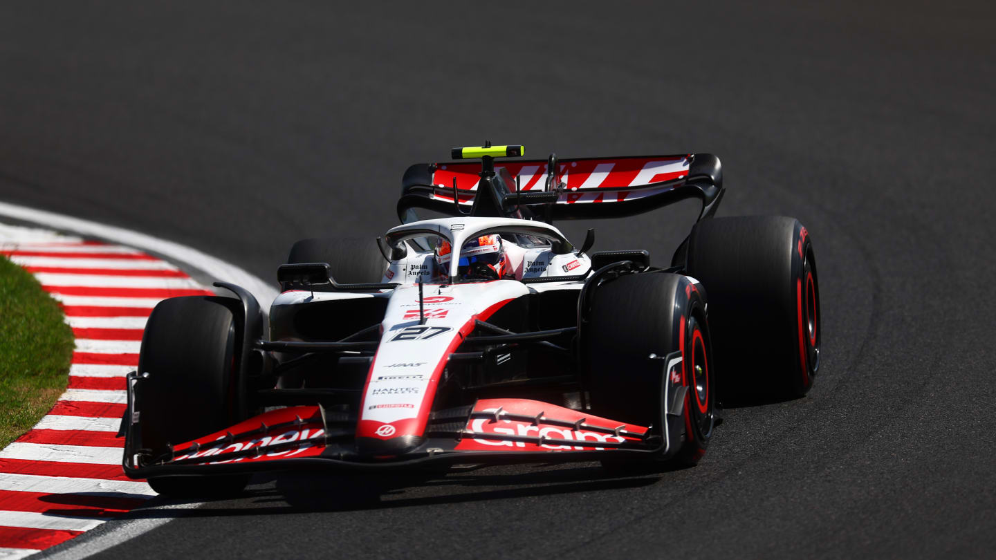 SUZUKA, JAPAN - SEPTEMBER 24: Nico Hulkenberg of Germany and Haas F1 prepares to drive on the grid
