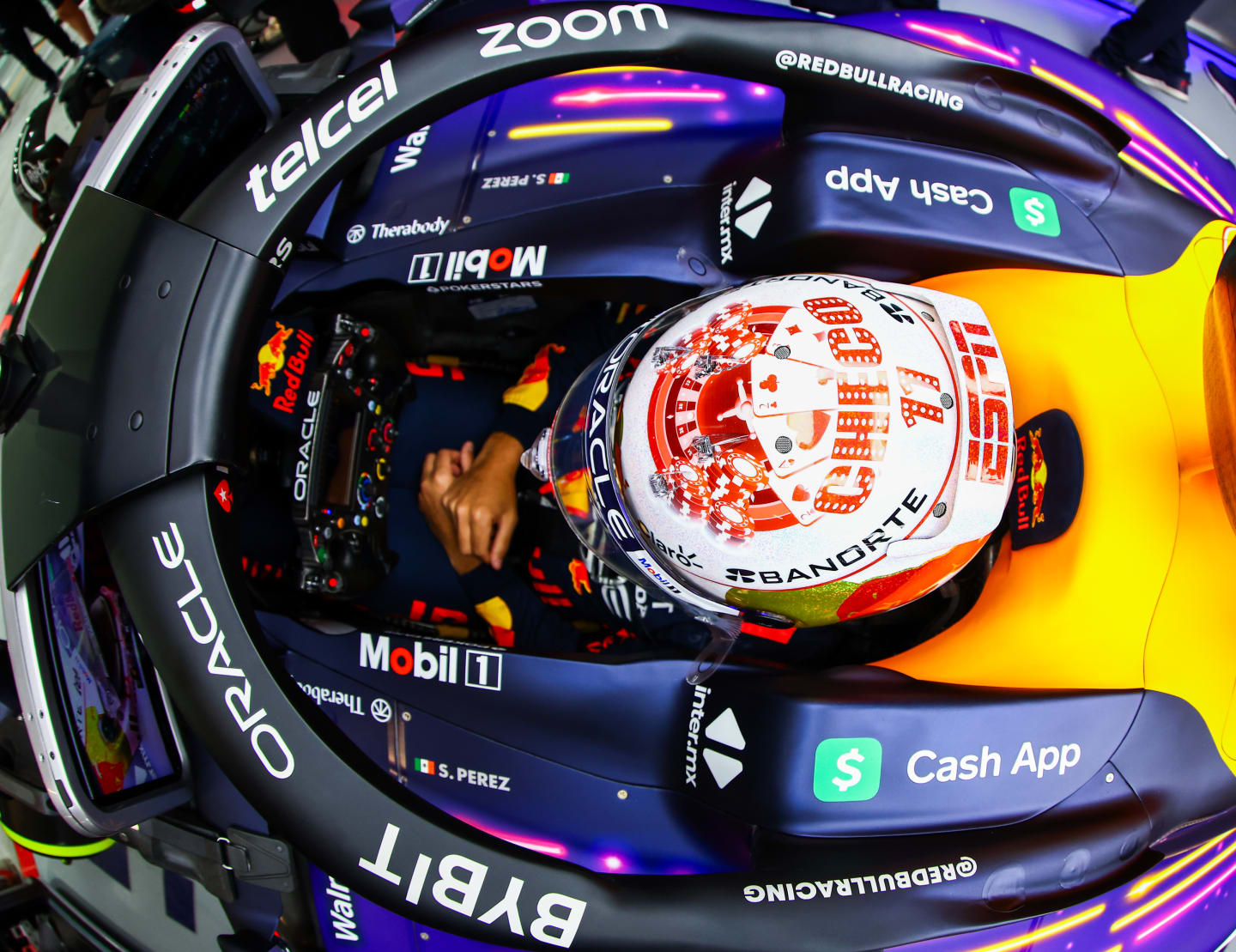 LAS VEGAS, NEVADA - NOVEMBER 17: Sergio Perez of Mexico and Oracle Red Bull Racing prepares to