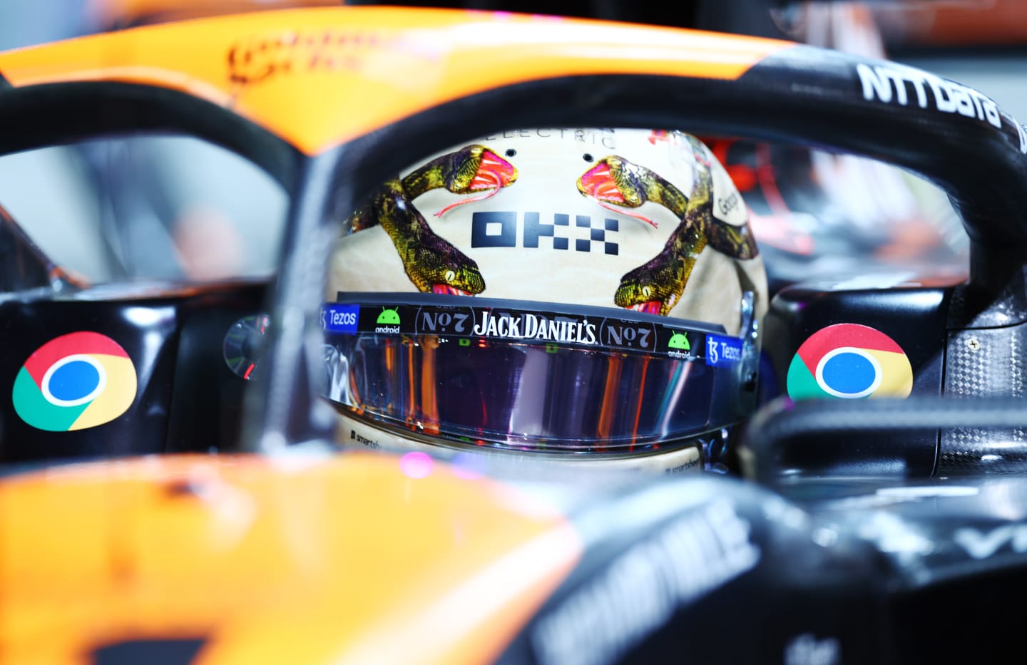 LAS VEGAS, NEVADA - NOVEMBER 17: Lando Norris of Great Britain and McLaren prepares to drive during