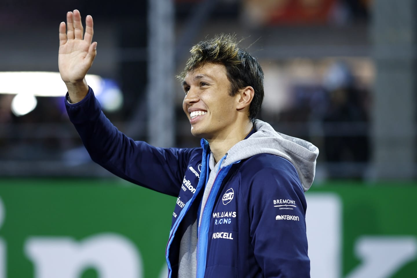 LAS VEGAS, NEVADA - NOVEMBER 18: Alexander Albon of Thailand and Williams looks on from the drivers