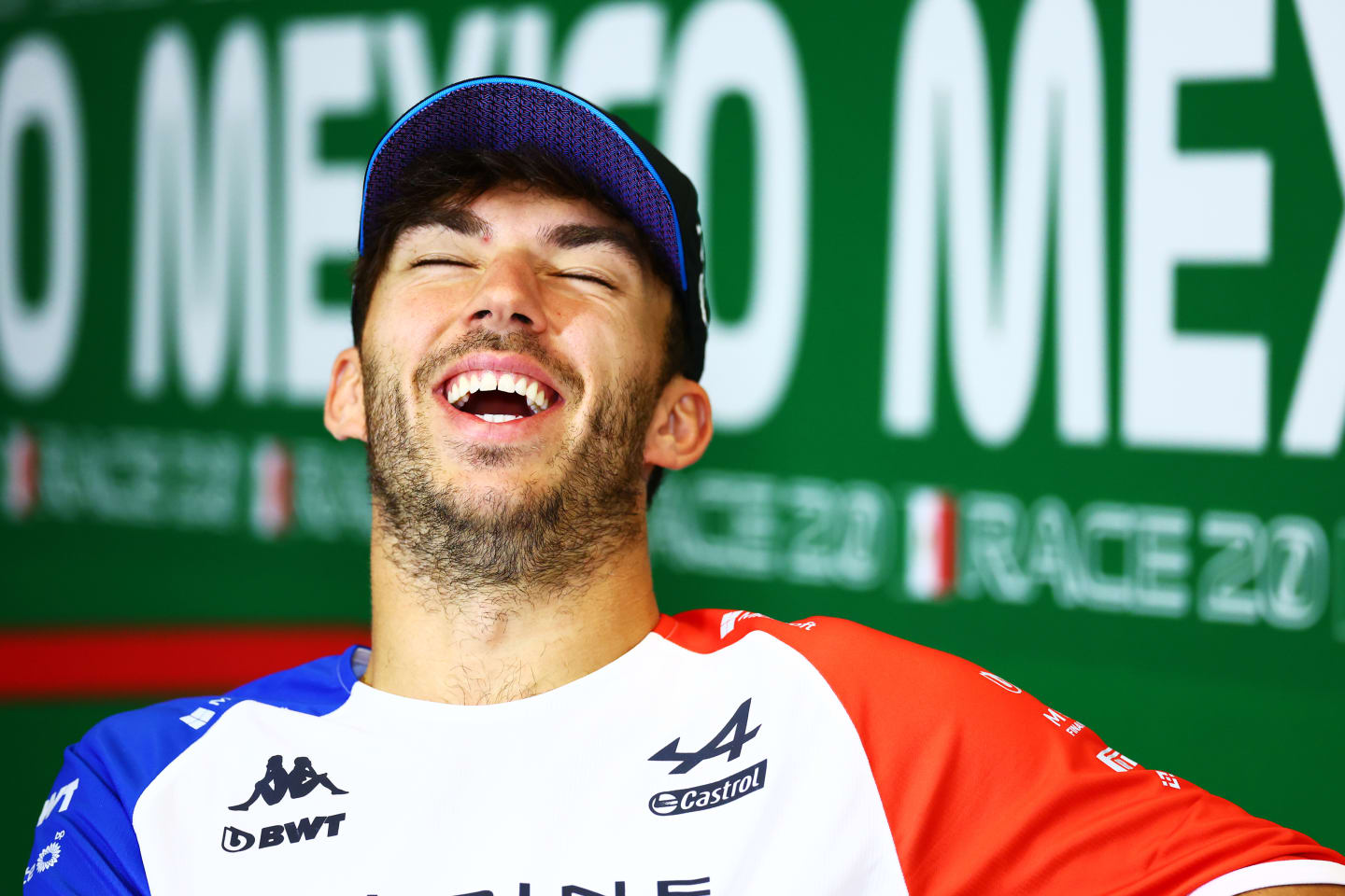 MEXICO CITY, MEXICO - OCTOBER 26: Pierre Gasly of France and Alpine F1 attends the Drivers Press Conference during previews ahead of the F1 Grand Prix of Mexico at Autodromo Hermanos Rodriguez on October 26, 2023 in Mexico City, Mexico. (Photo by Dan Istitene/Getty Images)