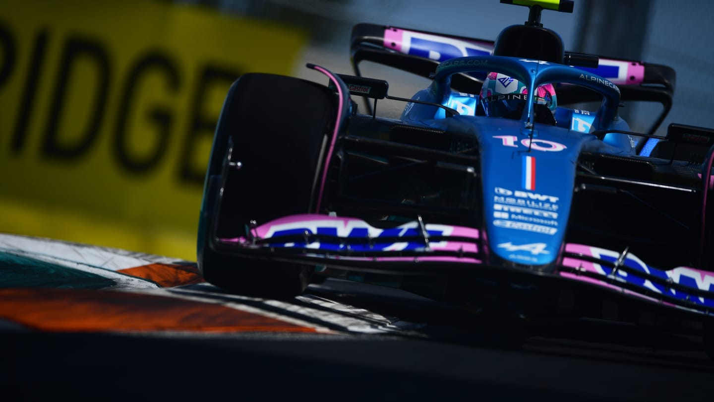 MIAMI, FLORIDA - MAY 05: Pierre Gasly of France driving the (10) Alpine F1 A523 Renault on track during practice ahead of the F1 Grand Prix of Miami at Miami International Autodrome on May 05, 2023 in Miami, Florida. (Photo by Mario Renzi - Formula 1/Formula 1 via Getty Images)
