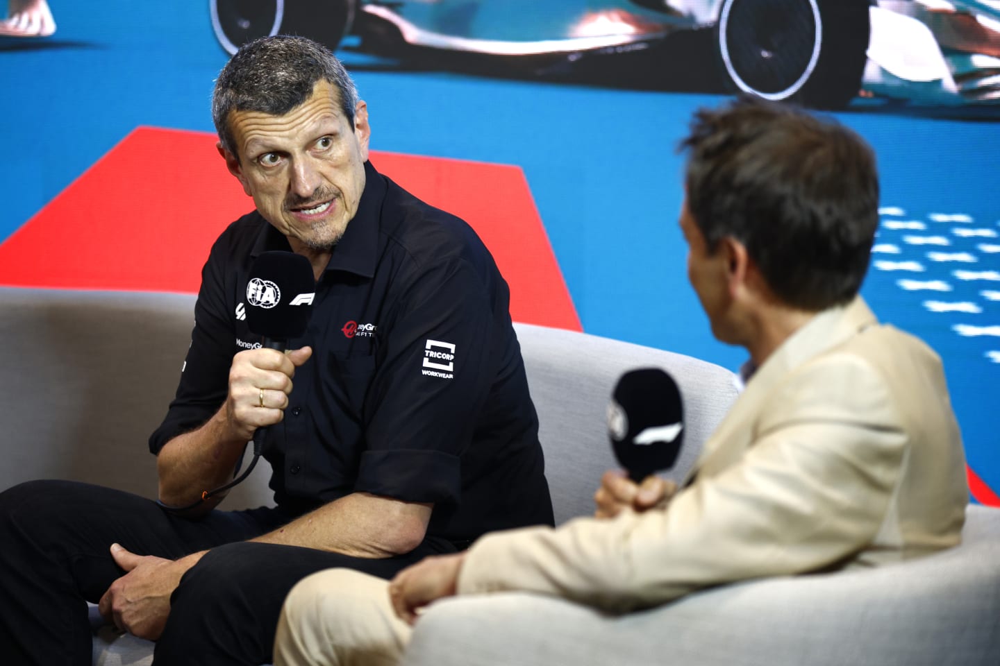 MIAMI, FLORIDA - MAY 05: Haas F1 Team Principal Guenther Steiner attends the Team Principals Press Conference during practice ahead of the F1 Grand Prix of Miami at Miami International Autodrome on May 05, 2023 in Miami, Florida. (Photo by Jared C. Tilton/Getty Images)