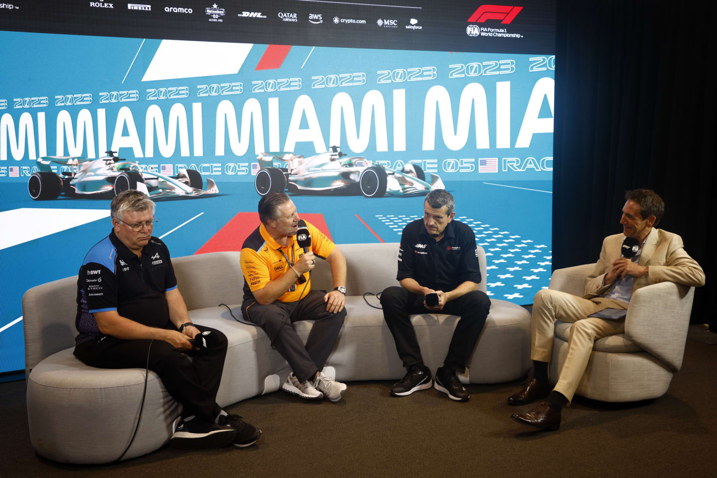 MIAMI, FLORIDA - MAY 05: Otmar Szafnauer, Team Principal of Alpine F1, McLaren Chief Executive
