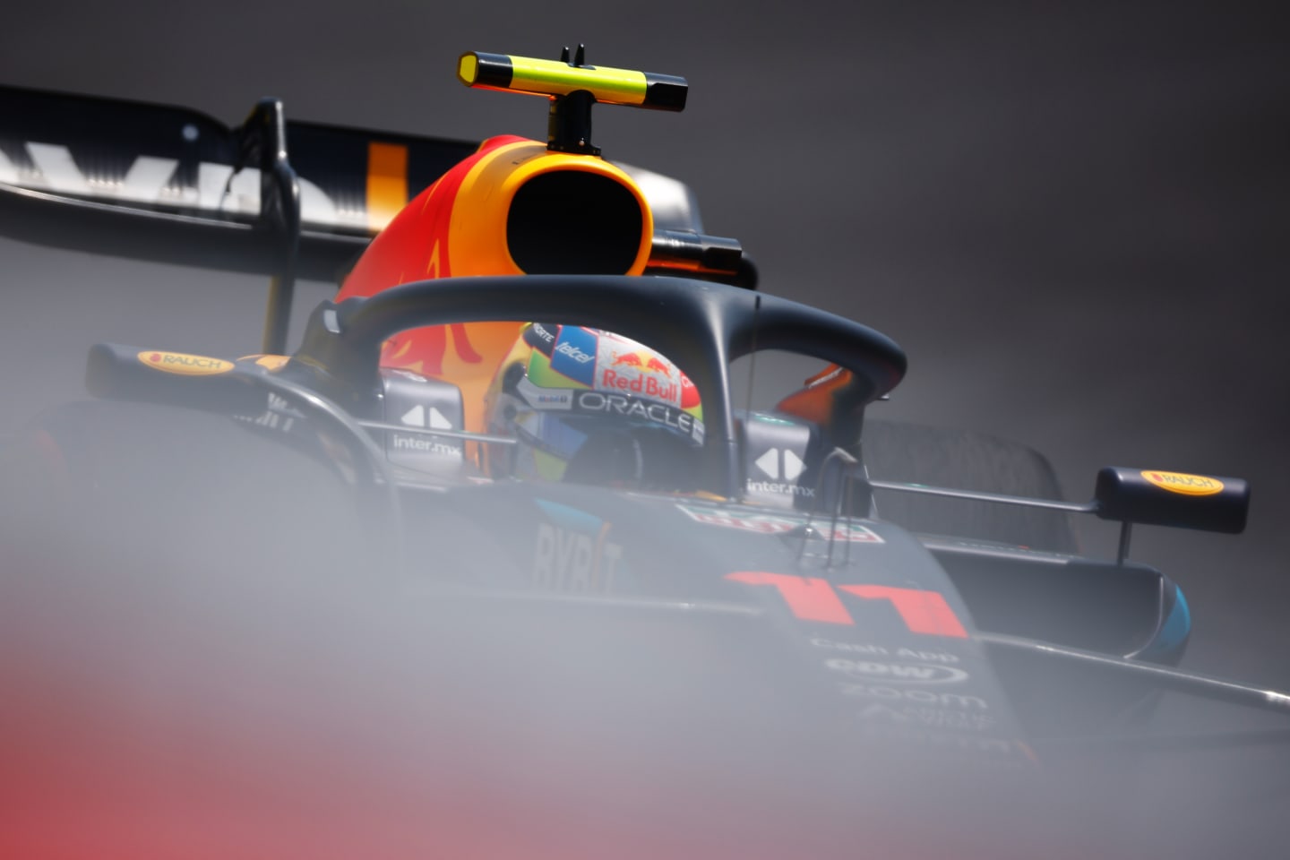 MIAMI, FLORIDA - MAY 05: Sergio Perez of Mexico driving the (11) Oracle Red Bull Racing RB19 on track during practice ahead of the F1 Grand Prix of Miami at Miami International Autodrome on May 05, 2023 in Miami, Florida. (Photo by Jared C. Tilton/Getty Images)